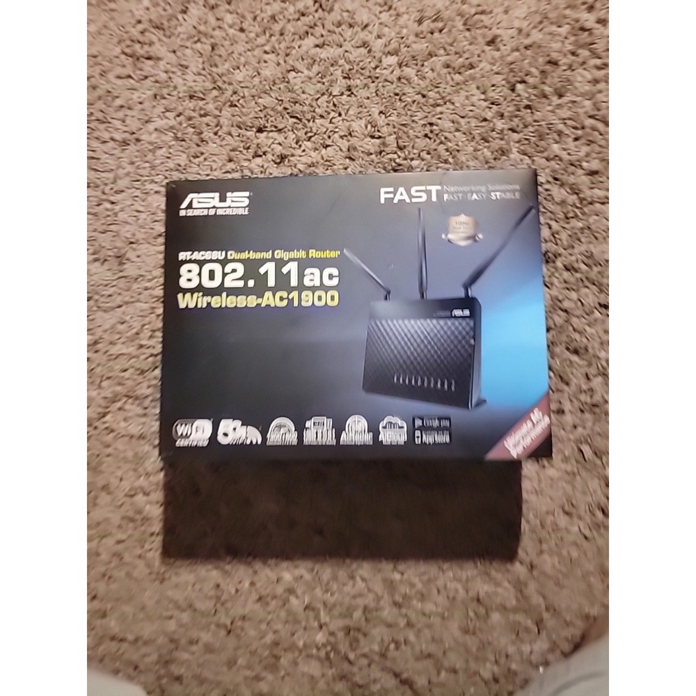 ASUS Router (RT-AC68R)   Wireless-AC1900‎ Dual-Band Gigabit Router - Picture 2 of 12